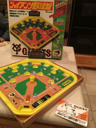 1976 Vintage Epoch Tokyo Giants Baseball Board Game Type C Complete From Japan
