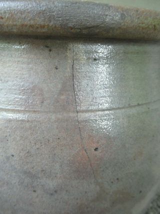 Antique Crock Cobalt Slip Decorated Stoneware Pottery 1/2 Gallon 5