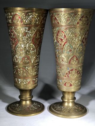 Antique Indian Bronze Vases Circa 1900