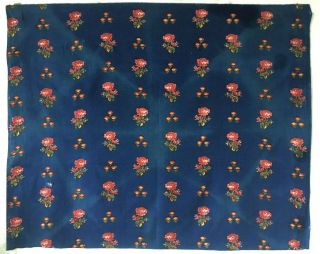 Charming 19th C.  French Indigo Floral Cotton Fabric (2773)
