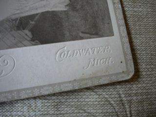 Rare Civil War photograph cabinet card Coldwater Michigan Mich MI identified 4x6 3