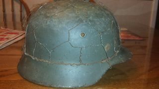 M 40 German Helmet With Liner And Faint Dome Stamp