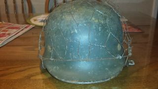 M 40 German helmet with liner and faint dome stamp 2