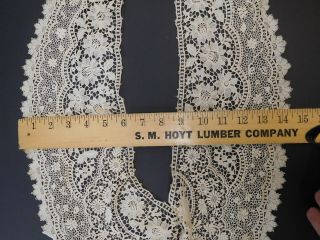Vintage Antique Crochet Lace Collar Sash Wrap 8