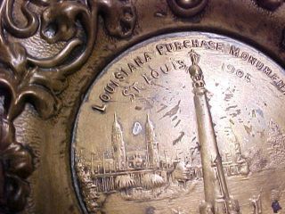 1904 ST.  LOUIS WORLDS FAIR ART NOUVEAU TIP TRAY VIEW OF MONUMENT & BUILDINGS VG, 3