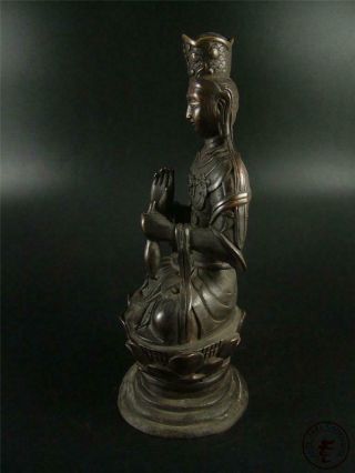 Large Old Chinese Tibet Bronze Kwanyin Image Statue Figure of Avalokitesvara 2