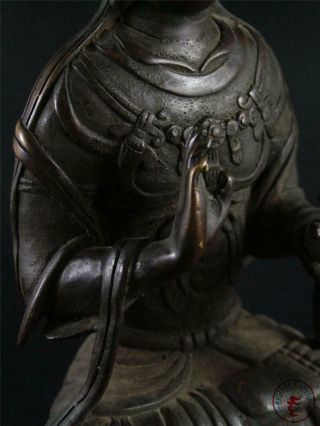 Large Old Chinese Tibet Bronze Kwanyin Image Statue Figure of Avalokitesvara 7