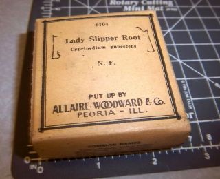 Vintage Allaire Woodward,  Lady Slipper Root,  1900s Pharmacy Nos