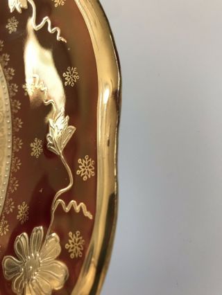 Antique Royal Vienna Amorosa Portrait Hand Paint Raised Gold Bows Cabinet Plate 8