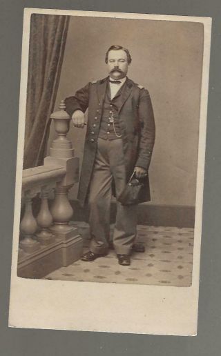 Civil War Cdv Union Lt Anson D Sawyer Of Boston 2nd Massachusetts Infantry