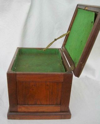 Vintage Wood Jewelry Machinist Tool Box 4 drawers Lock Dove tailed 12x9.  5x8.  5 7