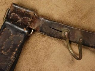 Japanese Army NCO Leather Sword Belt with Hanger WW2 7