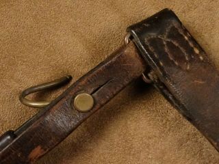 Japanese Army NCO Leather Sword Belt with Hanger WW2 8