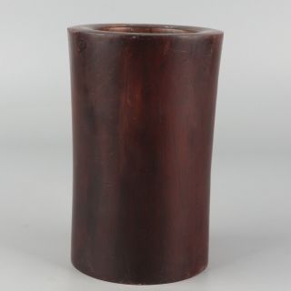 Chinese Exquisite Handmade Wood Brush Pot