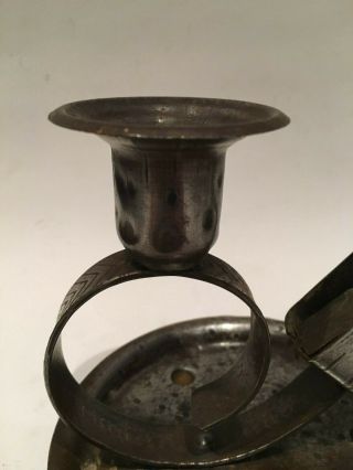 A Goberg Hugo Berger Style Iron Arts And Crafts Chamber Stick 3
