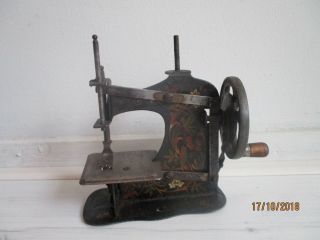 Antique Muller No.  6 Toy sewing machine Bird of Paradise 1910 2