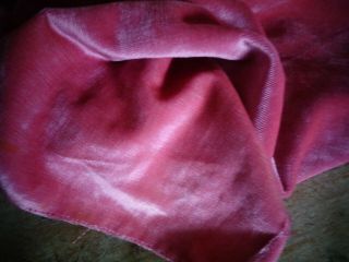 Lovely Victorian Pink Rose Silk Velvet Fragment 16 1/2 " By 9 "