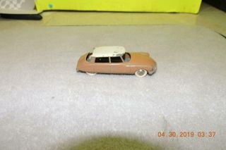 Vintage Citroen Ds - 19 Slush White Die Cast Metal Toy Car Miniature Eria France