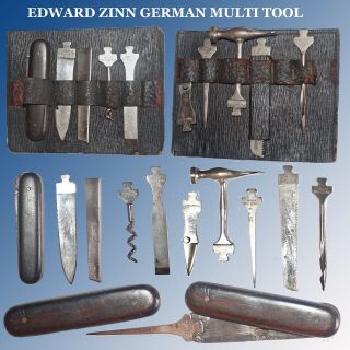 Antique 10 Pc German Multi Tool By Edward Zinn With Some Hard To Find Components