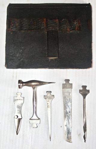 ANTIQUE 10 PC GERMAN MULTI TOOL BY EDWARD ZINN WITH SOME HARD TO FIND COMPONENTS 3