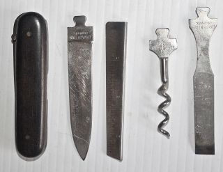 ANTIQUE 10 PC GERMAN MULTI TOOL BY EDWARD ZINN WITH SOME HARD TO FIND COMPONENTS 4