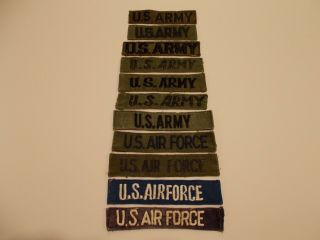 Set Of 11 Vintage/original U.  S.  Army & U.  S.  Air Force Patches
