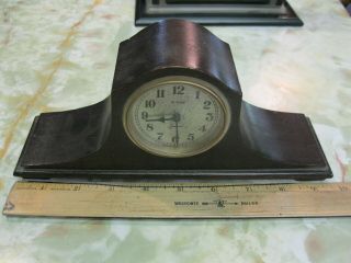 8 Day Sessions Mini Mantel Clock Dark Brown Case 9 3/4 Long Runs