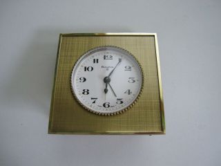 Vintage Bulova Alarm Clock Alarm 8 Day Swiss Made Runs