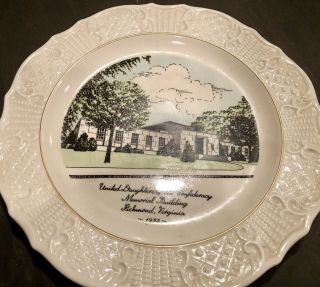 Extremely Rare United Daughters Of The Confederacy Plate By Edwards China