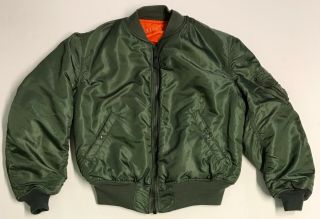 Orig 1965 Dtd Un - Issued Usaf Ma - 1 Intermediate Flying Jacket,  In Orig Box,  Large