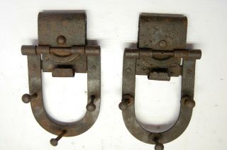 Antique Barn Door Rollers Hangers Cast Iron " National Mfg Co Big 4 " Sterling,  Il