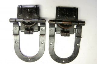 Antique Barn Door Rollers Hangers " National Mfg Co Big 4 " Sterling,  Il Cast Iron