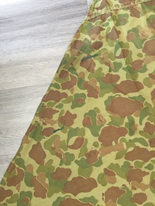 WW2 USMC US Marine Corps Camouflage Shelter Half Pup Tent 1945 Dated 10
