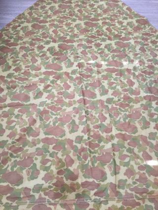 WW2 USMC US Marine Corps Camouflage Shelter Half Pup Tent 1945 Dated 6