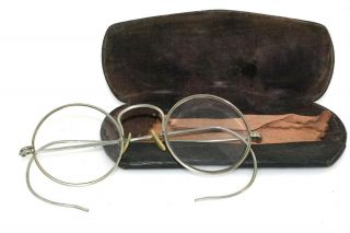 Deco Vintage Wire Frame Round Lens Spectacles Eyeglasses