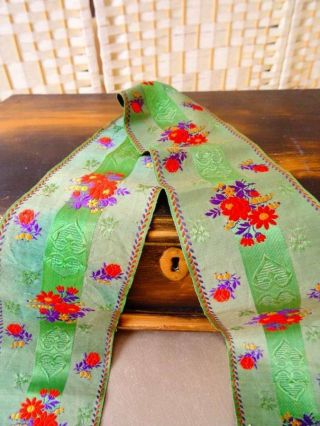 19th Century French Lyon Silk Brocade Ribbon 