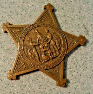Civil War Veteran Gar Medal Badge Grand Army Of The Republic Serial V31133