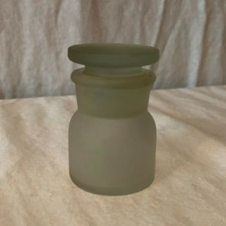 Vintage T.  C.  W.  Co Usa Clear Frosted Apothecary Medicine 2 " Bottle W/ Stopper