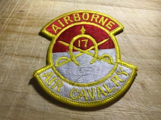 1960s/vietnam? Us Army Patch - 17th Cavalry Airborne Air Cavalry - Beauty