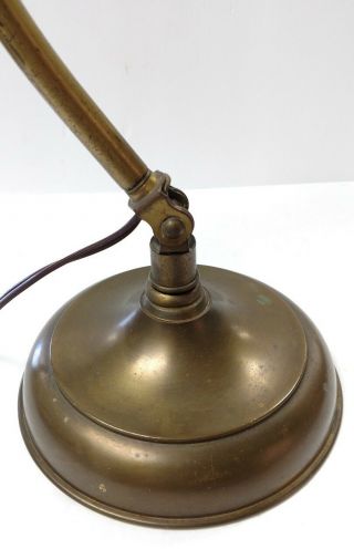 VERY RARE VINTAGE MILLER CAST IRON AND BRASS DESK TABLE LAMP 1091 4