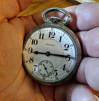 Waltham Vanguard 23 Jewel Pocket Watch 16s In.  Running 5sec Fast