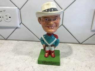 Vintage 1960’s Roy Rogers Green Base Bobble Head,  Nodder 1968 Japan