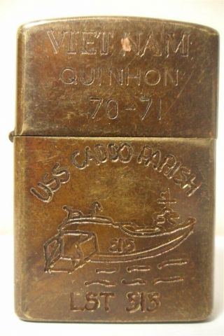 Vietnam War Zippo Lighter Qui Nhon 70 71 Vintage