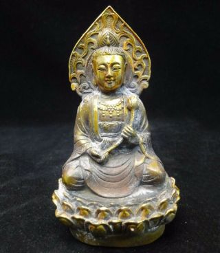 Old Chinese Bronze " Guanyin " Bodhisattva Buddha Statue With Mark