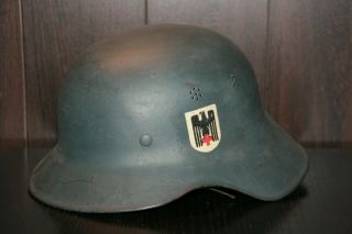German Helmet M38 " Red Cross "