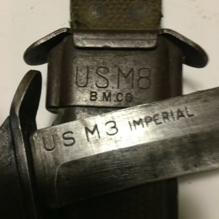 Us M3 Fighting Knife Blade Marked Imperial