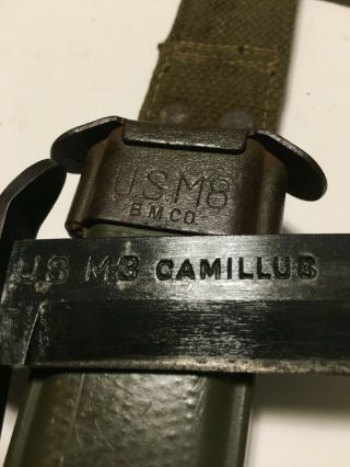 Us M3 Fighting Knife Blade Marked Camillus