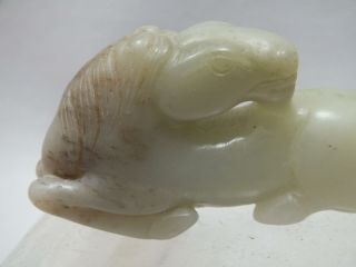 A CHINESE JADE FIGURE OF A HORSE 20THC 4