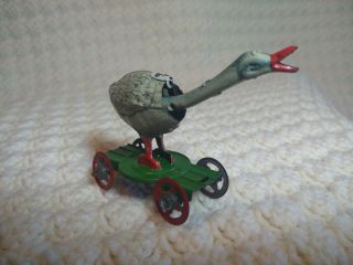 Goose Penny Tin Toy Nodder on Origional Base,  Made in Germany,  Antique BEAUTIFU 6