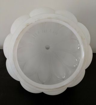 Large Vintage Milk Glass Lotus Flower Globe Shade for Light Fixture 8 